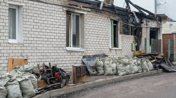 Professional Fire Damage Restoration technician working in Fall City, WA